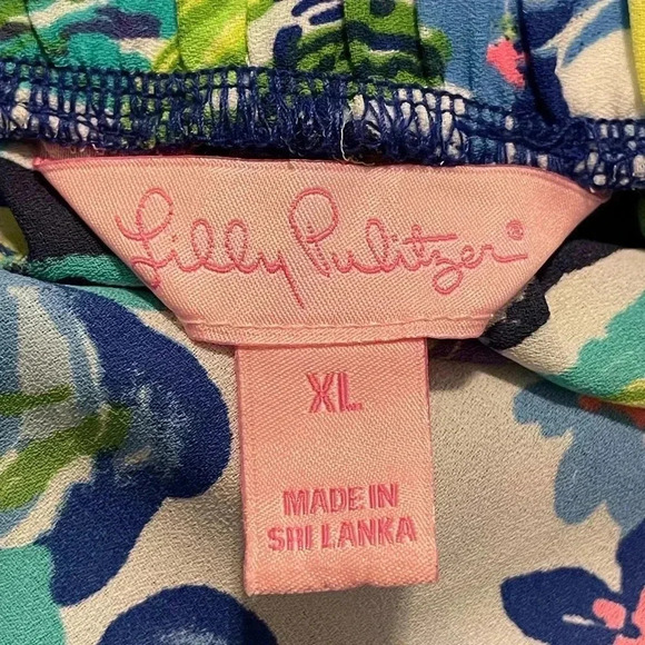 Lilly Pulitzer Lou Lou Floral Off the Shoulder Top & Raya Petal Skirt Women XL - Picture 11 of 12